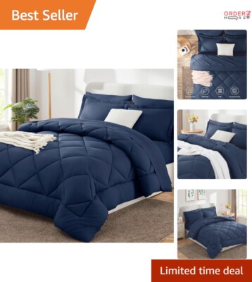 California King Comforter Set Microfiber 7 Piece Soft All Season Bedding