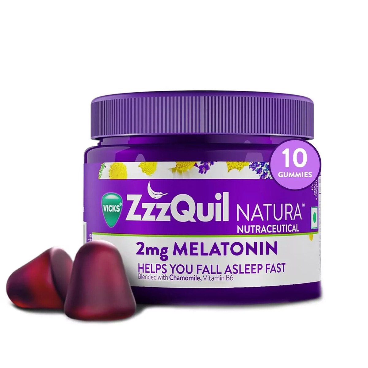 Vicks ZzzQuil Natura Non-Addictive Sleeps Gummy Helps You Fall