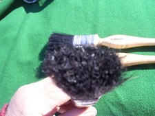 STANLEY PAINT BRUSHES, QUALITY  4 ASSORTED  PURE BRISTLES THICK FILLING