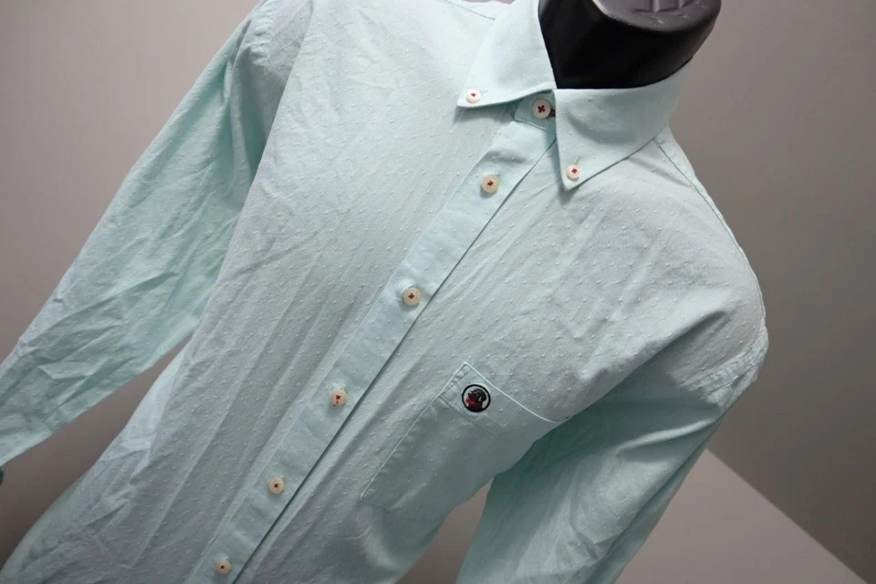 Southern Proper Dress Shirt Blue Long Sleeve Casual Button Up Mens Size Medium - Image 4 of 4