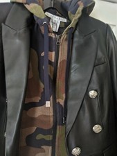 VERONICA BEARD Dickey Jacket Insert Women black green Camo cotton Hoodie NWT