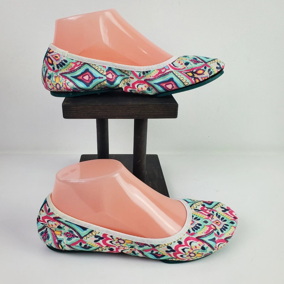 Plegables, cómodos planos que caben en tu bolso, estampado abstracto cachemir, talla 6 Foto 3 de 4