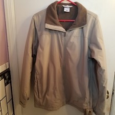 NWT Columbia Mens City Trek II Fleece Lined Beige Jacket Medium