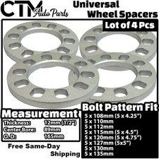 4x 12mm12 Thick 5x110 5x112 Universal Wheel Spacer Fit Chevy Saturn Pontia