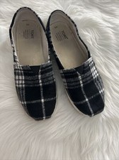 TOMS Youth Alpargata Canvas - Black And White  Y5 - Big Kids EUR 38