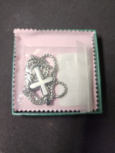 Ursteel Collana con Croce a Strati per Uomo, Collana con Croce Nera (16 Pollici) - Foto 3 di 4