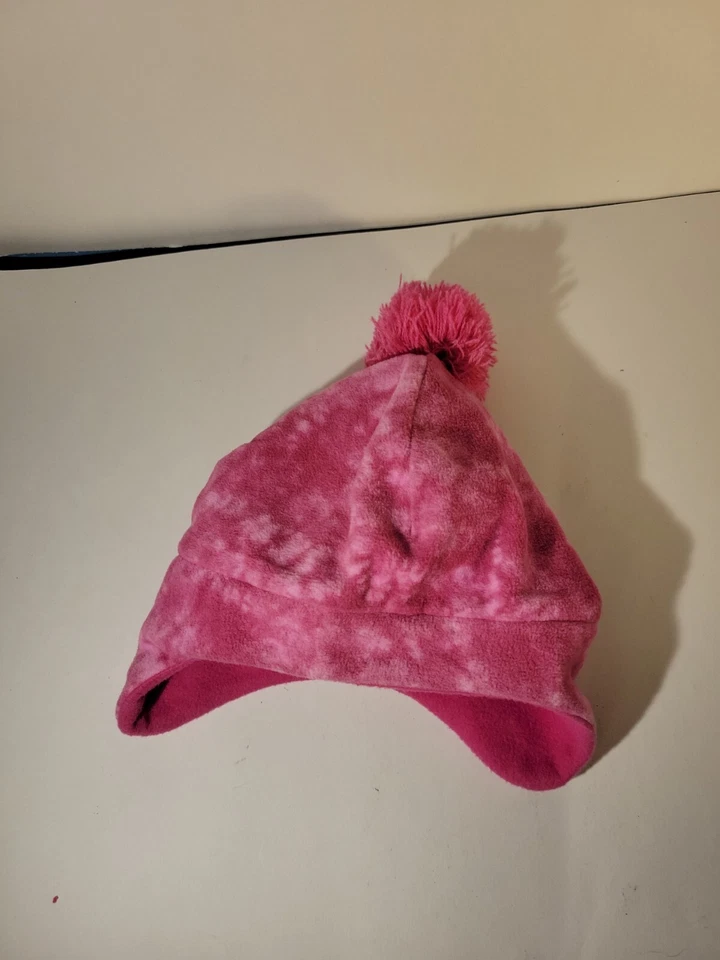 Gorro de invierno de lana rosa para niñas Foto 2 de 4