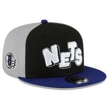 New Era 9FIFTY NBA Brooklyn Nets City Edition Black Navy Mens Snapback Hat Cap