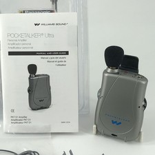 Lot 2 Personal Sound Amplifier Williams Sound Pocketalker Ultra PKT-D1, Tested
