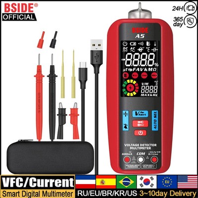 BSIDE Auto Ranging Digital Multimeter AC/DC Volt Amp Ohm Hz Capacitor