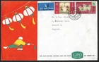 HONG KONG TO UK FDC AIR MAIL NEW YEAR FESTIVAL ILLUSTRATED COVER 1967
