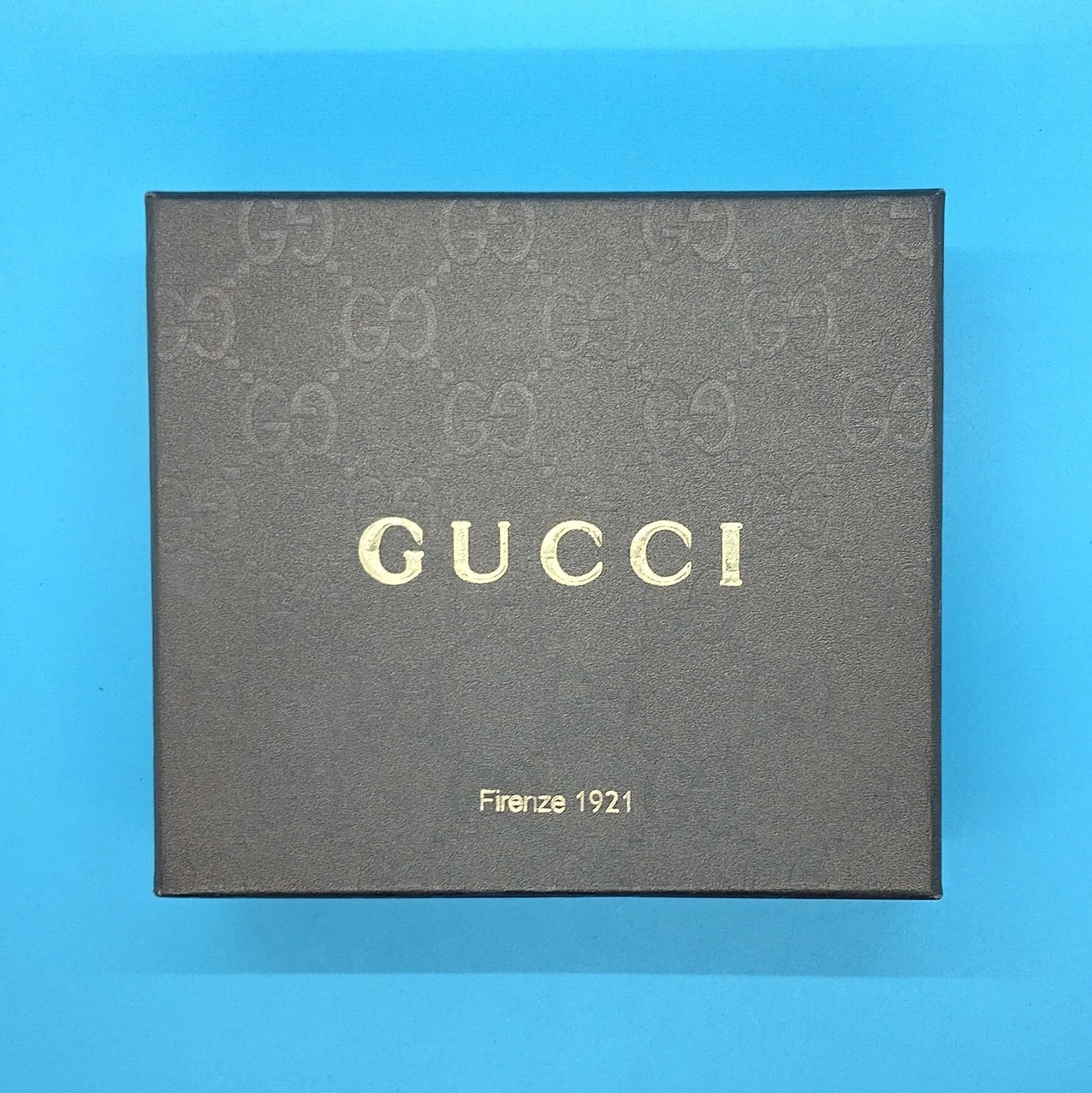 Gucci Coffret Portefeuille (Vide) Marron & Or Boîte, Info Card 5