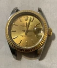 Vintage ROLEX  Datejust Two Tone Ladies Watch FOR PARTS OR AS IS WORKS
