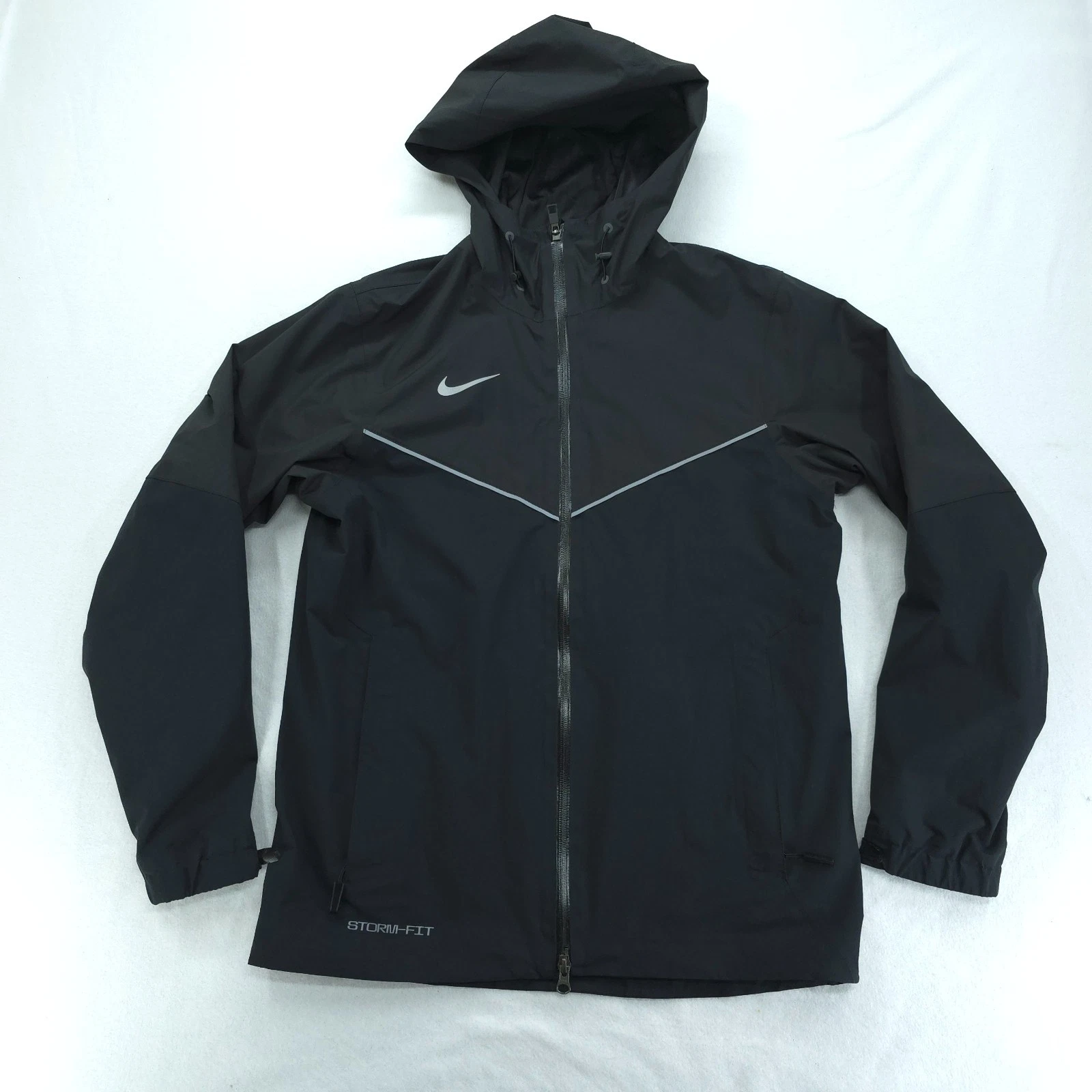 Nike Jacket Mens Small Black Storm Fit Hooded Full Zip Rain Shell DA4987 010
Opens in a new window o