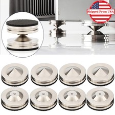 4set HiFi Speaker Stand Feet Stainless Steel Amplifier Isolation Spike Base Pad