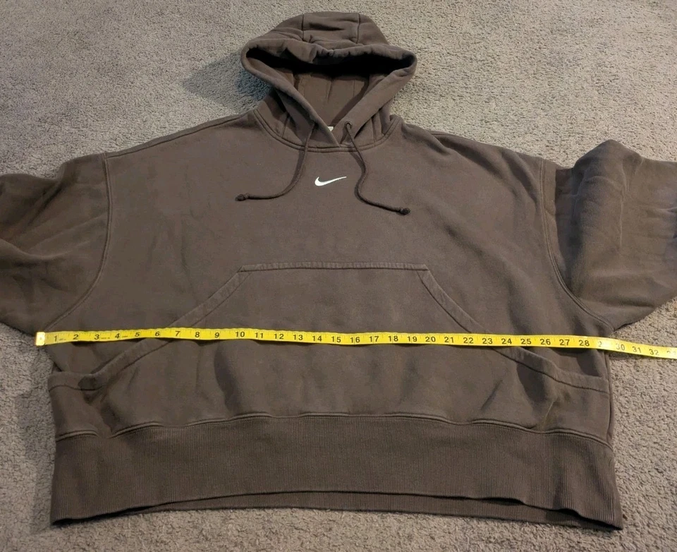 Sudadera con capucha Nike Sportswear Phoenix de gran tamaño polar marrón DQ5858-237 para mujer L Foto 4 de 4