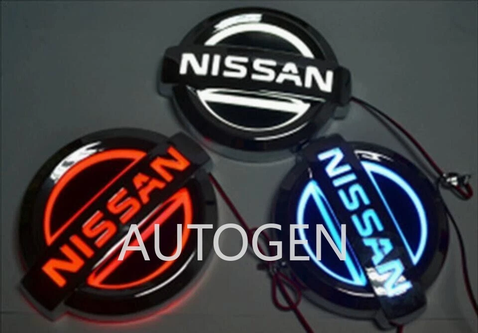 NISSAN Emblema Delantero 5D LED 3 Colores 2 Tamaño Variación Exterior Piezas y Accesorios Foto 2 de 4