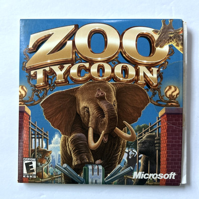 Zoo Tycoon PC CD-ROM 2001 Microsoft Original Sleeve Vintage