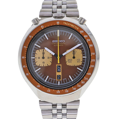 SEIKO Sports Speedmaster Bull Head 6138-0040 Brown Men's Used ...