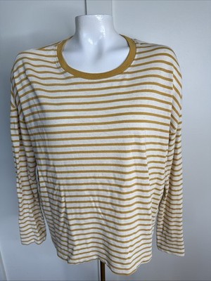 Rivet & Thread Women's Ex-Boyfriend Long-Sleeve Tee in Warwick Stripe Size M