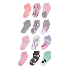 Little Girls 12 Pack Shorty Socks