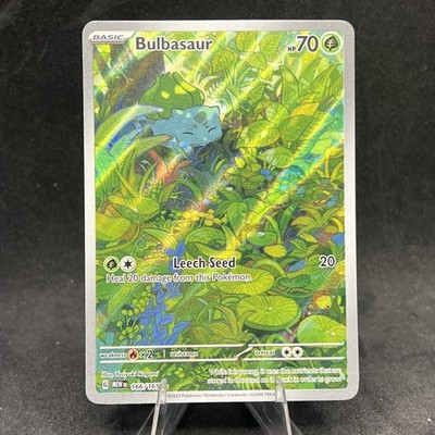 Pokemon Bulbasaur Illustration Rare - Scarlet and Violet 151 166/165 NM+ 