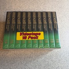 MAXELL PREMIUM T-160 VHS VIDEOTAPES 10-PACK NEW FACTORY SEALED