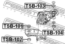 FEBEST TOYOTA, DAIHATSU DIFFERENTIAL BUSHING - TSB-104