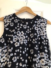 Lilith Dress By HOBBS. Size 16. Navy Floral, Lined. Sleeveless. NWT 