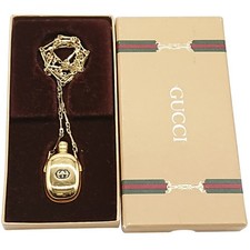 GUCCI Perfume Bottle Necklace Pendant Gold chain with box