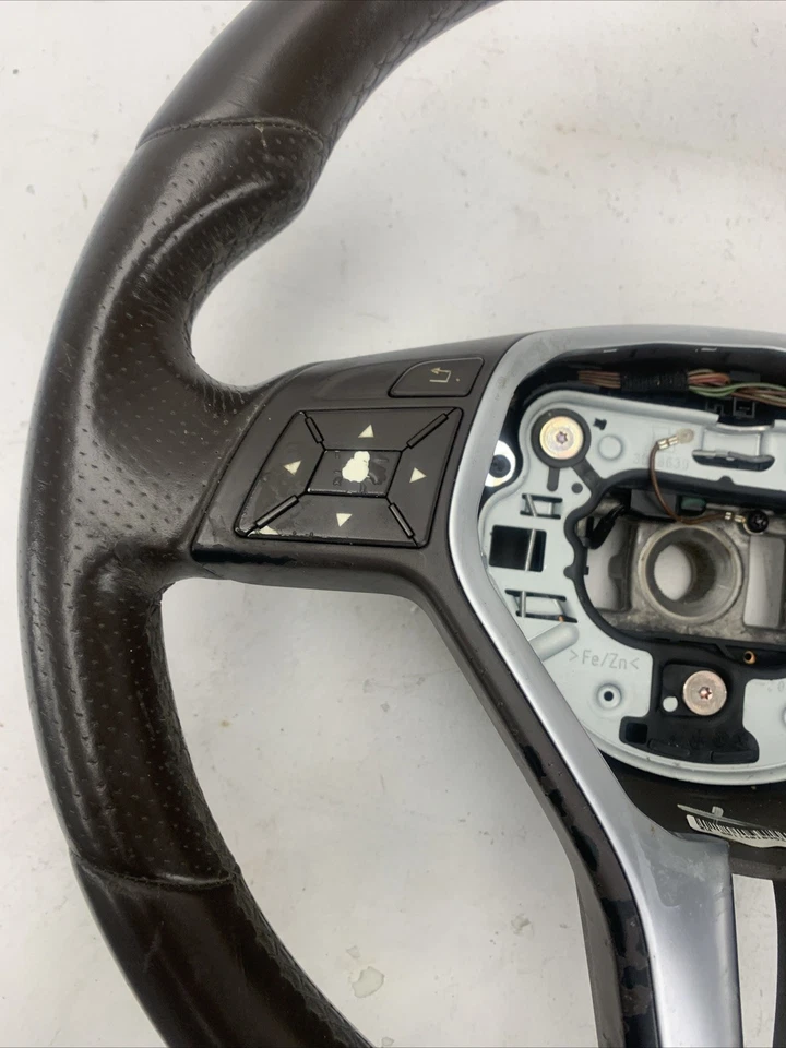 12-17 Mercedes W204 C250 C350 E350 Sport Driving Steering Wheel 2184602503 Beige - Image 2 of 4