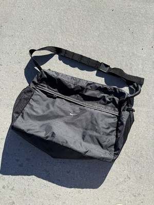 Vintage Nike Crossbody Laptop Messenger Bag Black Backpack Nike Swoosh Logo
