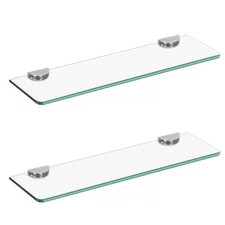 Bathroom Shelves, Glass Floating Shelves for Bathroom, Kitchen, Living Room, ...