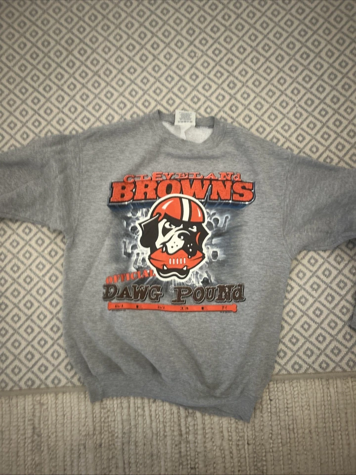 Moletom Lee Sport NFL Cleveland Browns Vintage Gola Redonda Dawg Pound, Adulto GG - Imagem 3 de 3
