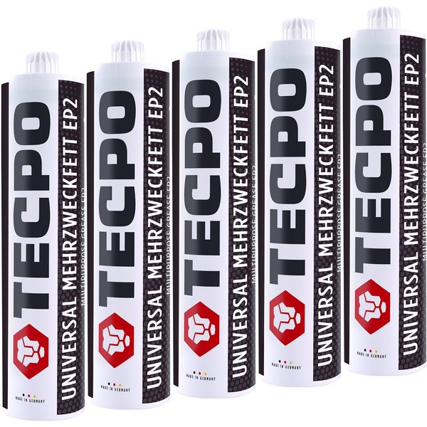 5X Tecpo Universal Mehrzweckfett 500G EP2 Lithium Fett Schmierfett Fettpresse-image