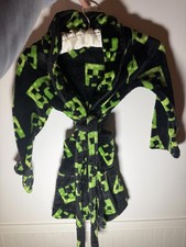 Minecraft Creeper Kids Bathrobe Size 6 - Great Robe 