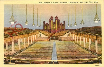 Ansichtskarte; Salt Lake City, Inneres des Mormonen Tabernakels
