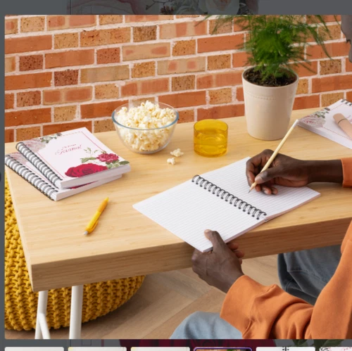 Pink Sweet Aesthetic Flower Journal/Notebook PERSONALIZE Feminine 6.4 x 8.25in - Image 4 of 4