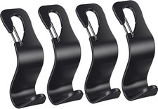 4 Pack Car Back Seat Headrest Hook Hanger for Purse Grocery Bag Handbag Hat