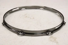 World Max 14" Black Chrome Steel Snare Side Drum Hoop 8 lug #2