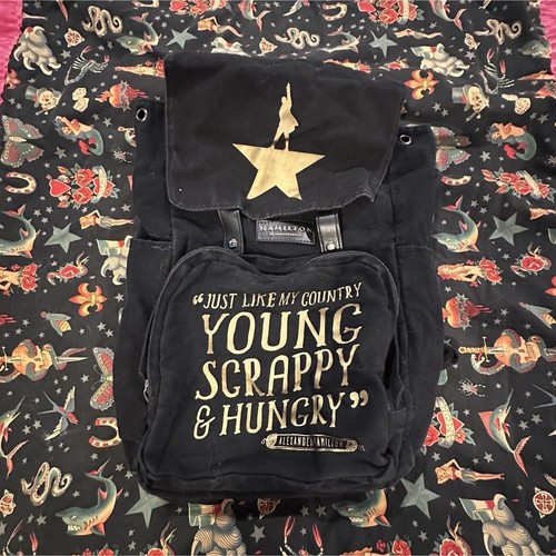 Hamilton Alexander Hamilton Black Gold Backpack Young Scrappy & Hungry Musical