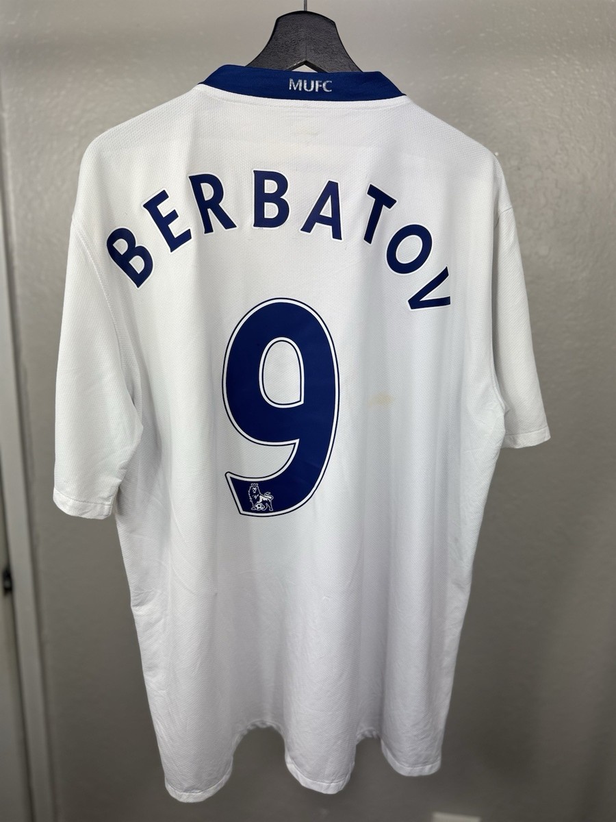 Berbatov #9 Nike AIG Manchester United Football White Soccer