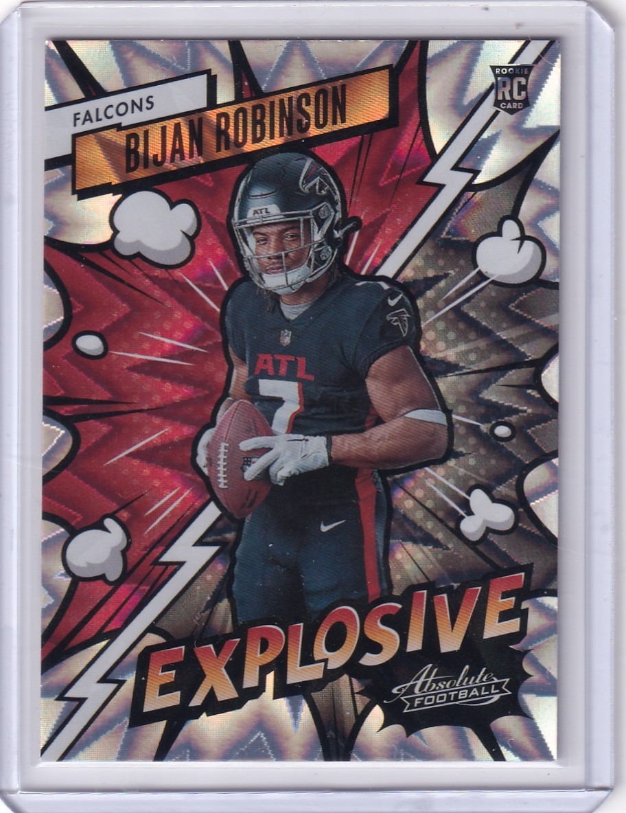 2023 Absolute BIJAN ROBINSON Explosive #44 Case Hit SSP Rookie Card Falcons (RC)