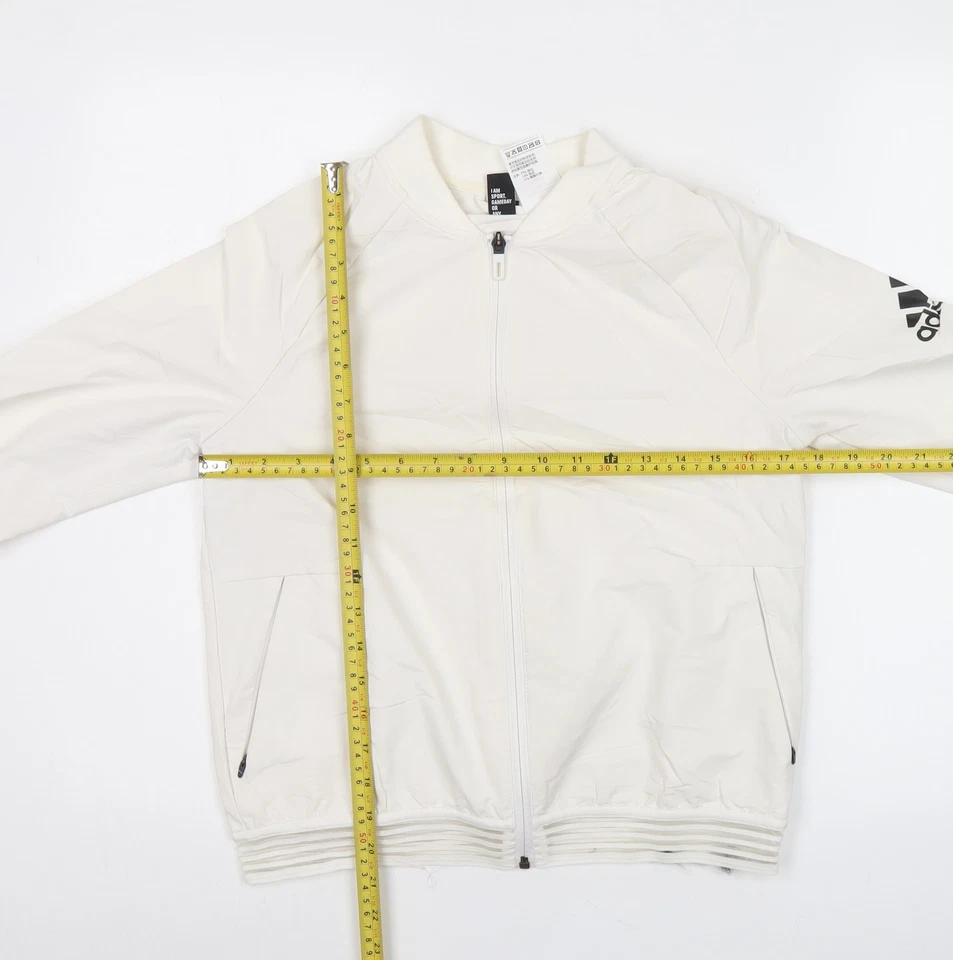Adidas Women’s White Size 8 Track Jacket Full Zip Lightweight — 第 2/4 张图片