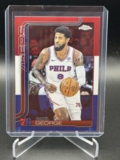 2025-26 Topps Chrome - Paul George #171 Red White & Blue Refractor