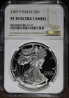 1997-P (PF70 Ultra Cameo) Proof American Silver Eagle $1 ASE NGC