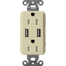 Claro 15 Amp USB Duplex Outlet, Sage (SCR-15-UBTR-SA)