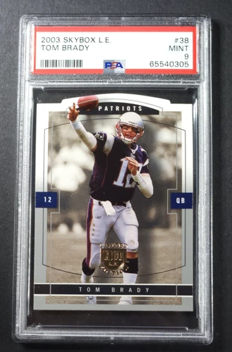 2002 SKYBOX LIMITED EDITION DIE CUT #38 TOM BRADY PSA 9 MT NEW ENGLAND PATRIOTS