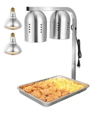 VEVOR Commercial Food Heat Lamp with 500W Bulbs for Food Restaurant Kitchen