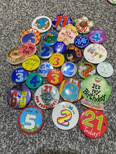 Birthday Badges x30